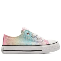Zapatillas lona Conguitos multicolor con dibujos de unicornio y fluorescentes en la oscuridad