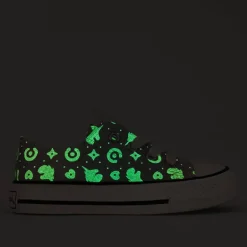 Zapatillas lona Conguitos multicolor con dibujos de unicornio y fluorescentes en la oscuridad