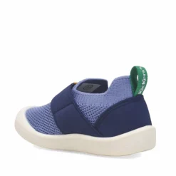 Zapatillas lona Kickers blue fonce estilo calcetín con velcro respetuosas