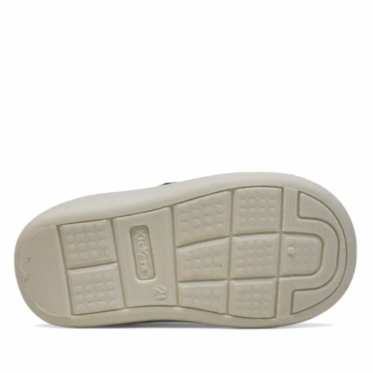 Zapatillas lona Kickers blue fonce estilo calcetín con velcro respetuosas