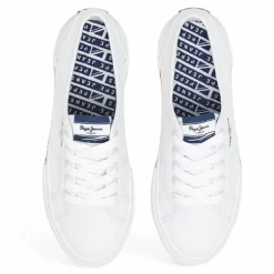Zapatillas lona Pepe Jeans básicas blancas algodón para mujer