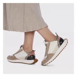 Zapatillas urban Gioseppo retro blancas con print glitter para mujer killin