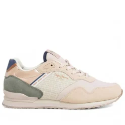 Zapatillas urban Pepe Jeans london print beige y multicolor para mujer
