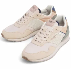 Zapatillas urban Pepe Jeans london print beige y multicolor para mujer
