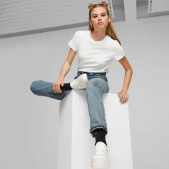 Zapatillas urban Puma carina street blancas y rosas