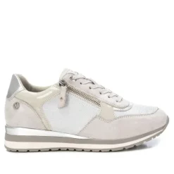 Zapatillas urban Xti hielo metalizado con cremallera lateral y cordones