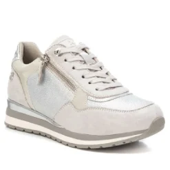 Zapatillas urban Xti hielo metalizado con cremallera lateral y cordones