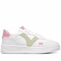 Zapatillas Victoria seul efecto piel y neon rosa