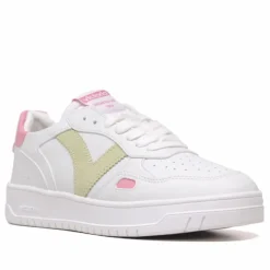 Zapatillas Victoria seul efecto piel y neon rosa