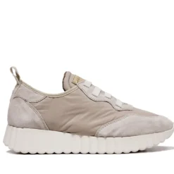 Zapatillas Weekend concordia de piel y tejido beig