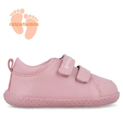 Zapatos Garvalin 241300 rosas de piel con doble velcro respetuosos