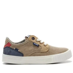 Zapatos Lois marrones con cordones y suela blanca