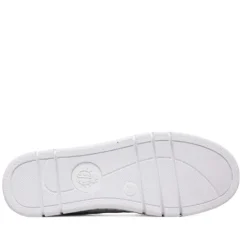 Zapatos planos Yokono flow blancos de piel con diseño troquelado