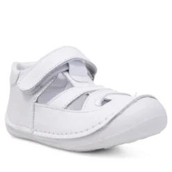 Zapatos respetuosos blancos cerradas con velcro