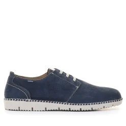 Zapatos sport Baerchi azules con piel perforada