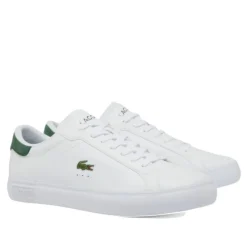 Zapatos sport Lacoste powercourt blancas con detalles verdes