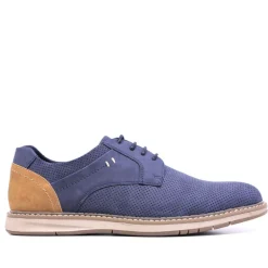 Zapatos sport Owel darwin azules con cordones encerados