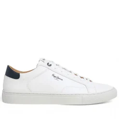 Zapatos sport Pepe Jeans joe basic blancas con detalle azul