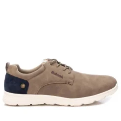 Zapatos sport Xti taupe con tirador trasero y detalle azul