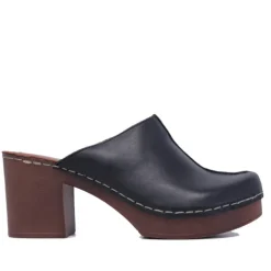 Zuecos Redlove negros Marisol de tacón alto